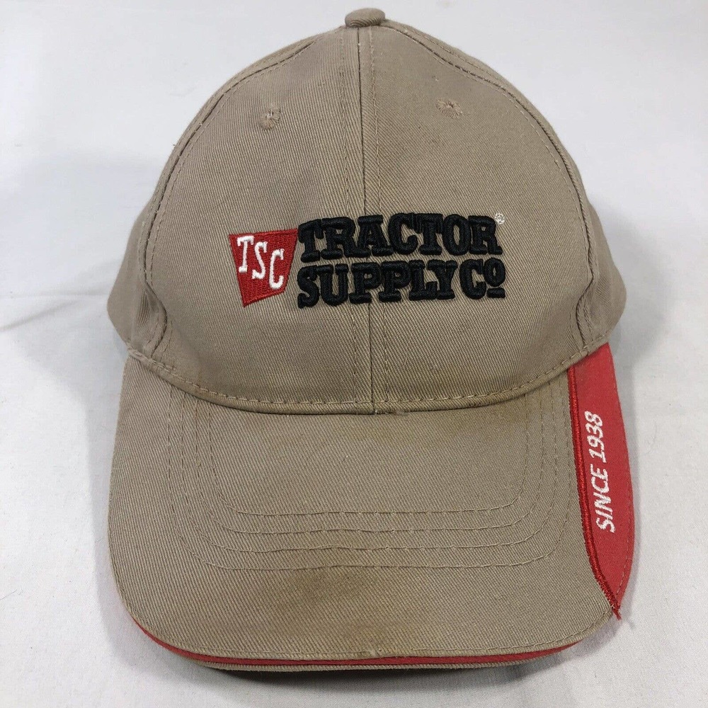 Tractor Supply Co Hat Cap Beige Tan Strapback One Size Fits Most Adjustable OSFM